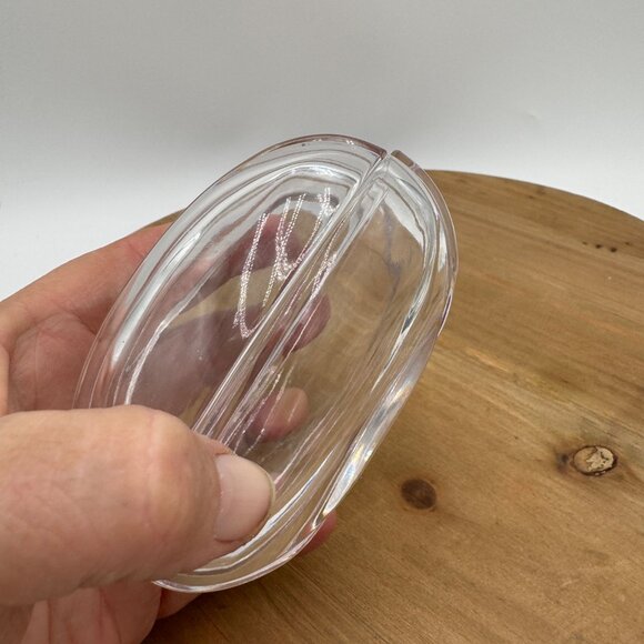 Gorham Crystal Egg  Nut Shape Trinket Box Vintage - Picture 6 of 11